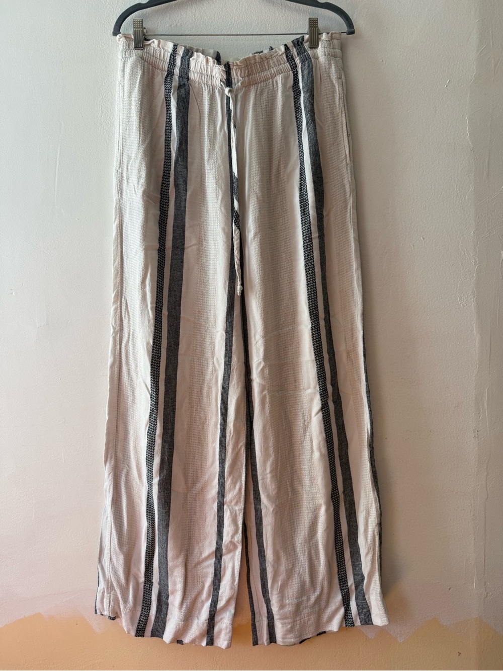 Cloth & Stone Linen Blend Wide-Leg Stripe Pants